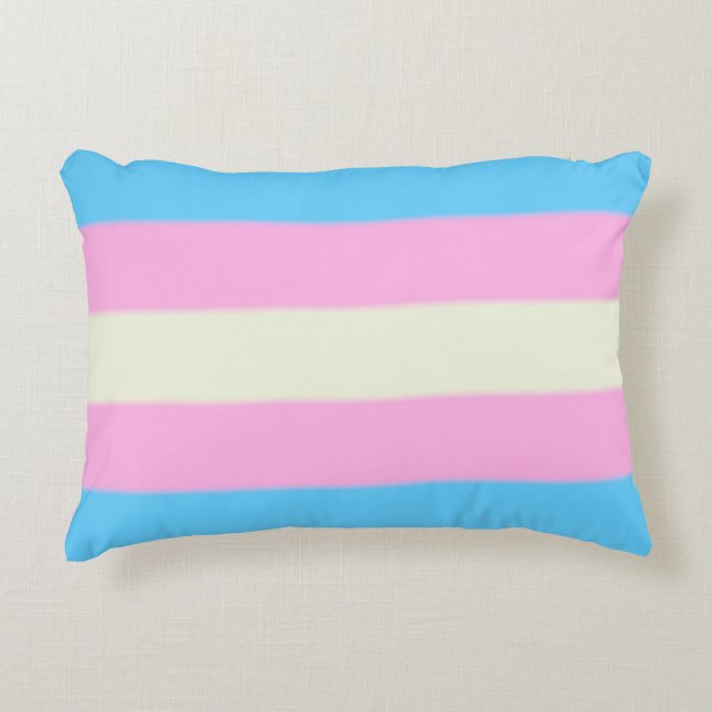 Falln Transgender Pride Flag Accent Kussen (Voorkant)