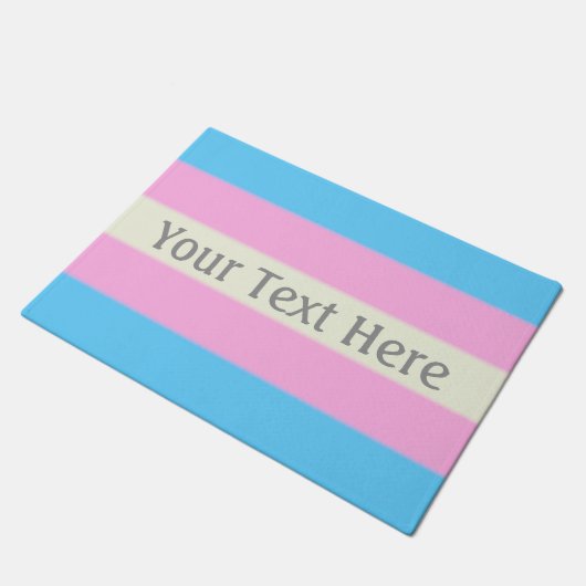Falln Transgender Pride Flag Deurmat (Schuin)