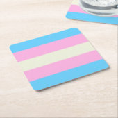 Falln Transgender Pride Flag Kartonnen Onderzetters (Schuin)