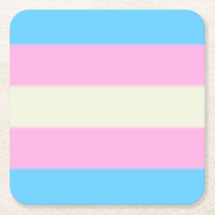 Falln Transgender Pride Flag Kartonnen Onderzetters