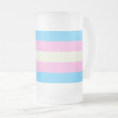Falln Transgender Pride Flag Matglas Bierpul (Voorkant rechts)