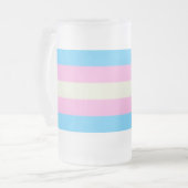 Falln Transgender Pride Flag Matglas Bierpul (Voorkant links)