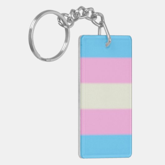 Falln Transgender Pride Flag Sleutelhanger (Voorkant Links)