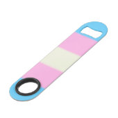 Falln Transgender Pride Flag Speed Flessenopener (Voorkant Gekanteld)