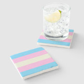 Falln Transgender Pride Flag Stenen Onderzetter (Zijkant)