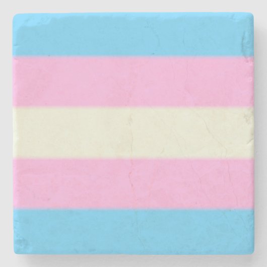 Falln Transgender Pride Flag Stenen Onderzetter (Voorkant)