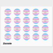 Falln Transgender Pride Flag (tekst) Ronde Sticker (Vel)