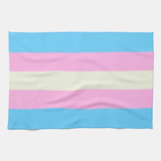 Falln Transgender Pride Flag Theedoek (Horizontaal)