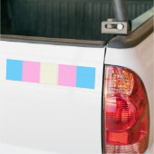 Falln Transgender Pride Flag versie 2 Bumpersticker (Op Truck)