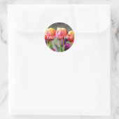 Falln Tulips Aflame Ronde Sticker (Tas)