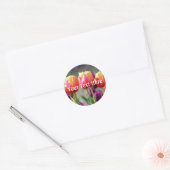 Falln Tulips Aflame Ronde Sticker (Envelop)