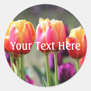 Falln Tulips Aflame Ronde Sticker
