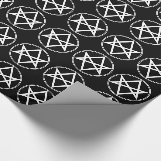 Falln Unicursal Hexagram White Cadeaupapier (Hoek)