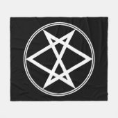 Falln Unicursal Hexagram White Fleece Deken (Voorkant (Horizontaal))