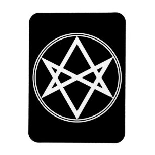 Falln Unicursal Hexagram White Magneet