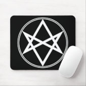 Falln Unicursal Hexagram White Muismat (Met muis)