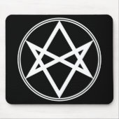 Falln Unicursal Hexagram White Muismat (Voorkant)