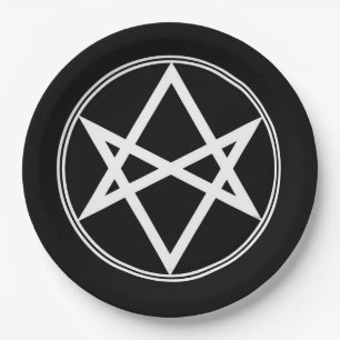 Falln Unicursal Hexagram White Papieren Bordje