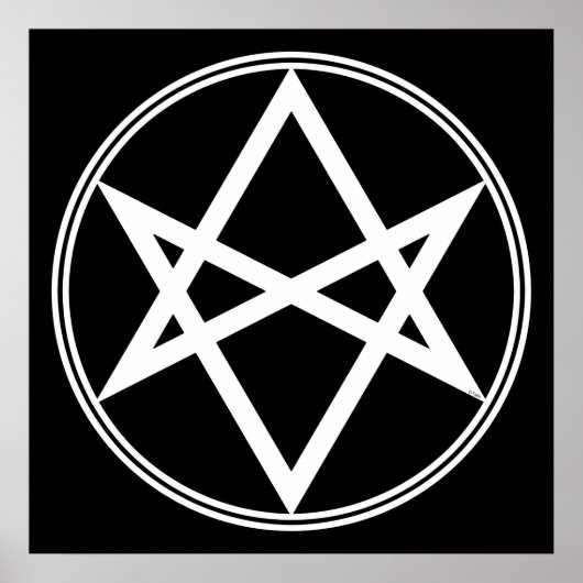 Falln Unicursal Hexagram White Poster (Voorkant)