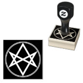 Falln Unicursal Hexagram White Rubberstempel (Gestempeld)