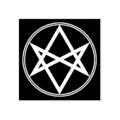 Falln Unicursal Hexagram White Rubberstempel (Afrduk)
