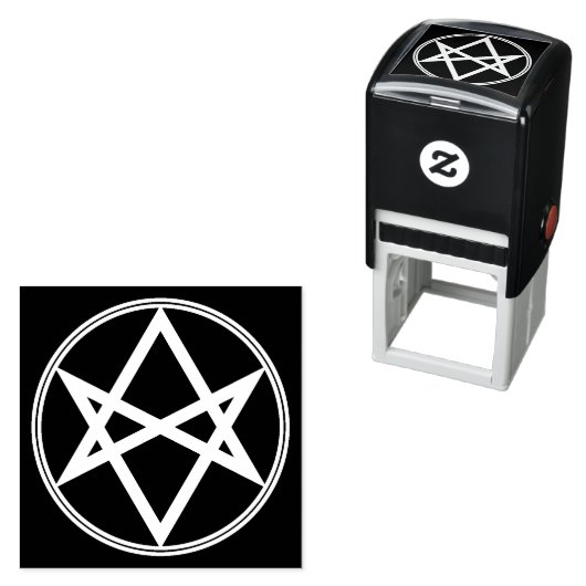 Falln Unicursal Hexagram White Zelfinktende Stempel (In situ)