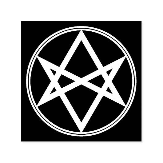 Falln Unicursal Hexagram White Zelfinktende Stempel (Design)
