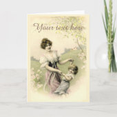 Falln Victoriaans Spring Time Dance Kaart (Voorkant)