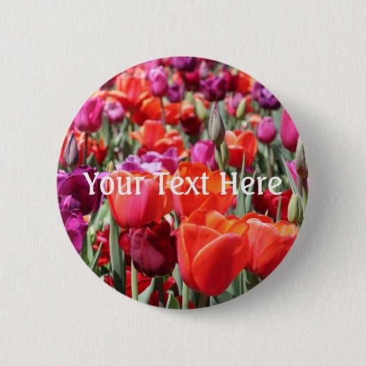 Falln Warm Tulips Ronde Button 5,7 Cm (Voorkant)