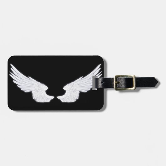 Falln White Angel Wings Bagagelabel (Voorkant horizontaal)