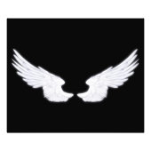 Falln White Angel Wings Foto Afdruk (Voorkant)