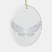 Falln White Angel Wings Keramisch Ornament (Rechts)