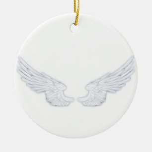 Falln White Angel Wings Keramisch Ornament