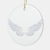 Falln White Angel Wings Keramisch Ornament (Links)