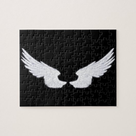 Falln White Angel Wings Legpuzzel (Horizontaal)