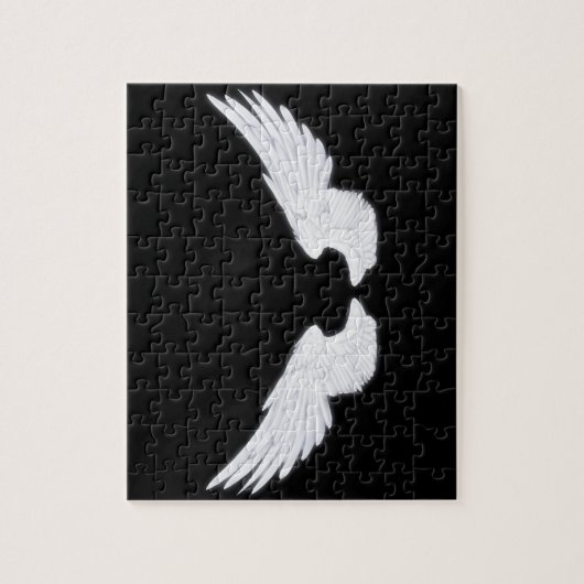 Falln White Angel Wings Legpuzzel (Verticaal)