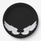 Falln White Angel Wings Papieren Bordje (Voorkant)