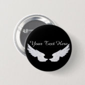 Falln White Angel Wings Ronde Button 5,7 Cm (Voorkant /achterkant)
