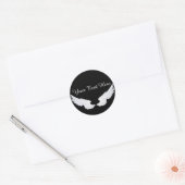 Falln White Angel Wings Ronde Sticker (Envelop)