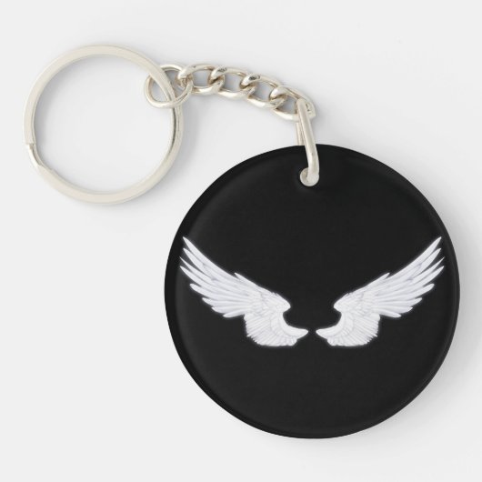 Falln White Angel Wings Sleutelhanger (Voorkant)