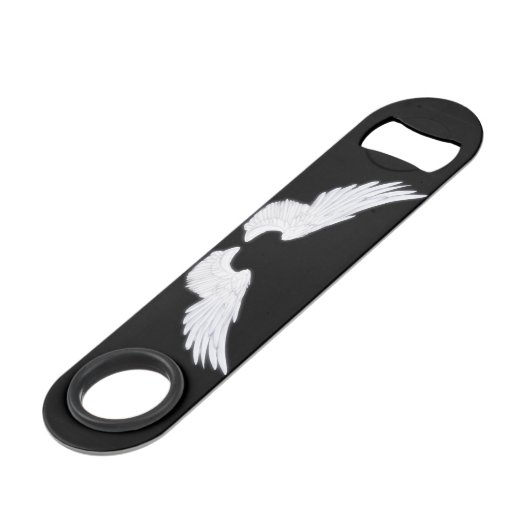 Falln White Angel Wings Speed Flessenopener (Voorkant Gekanteld)