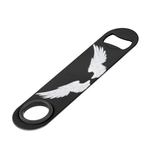 Falln White Angel Wings Speed Flessenopener (Achterkant Gekanteld)