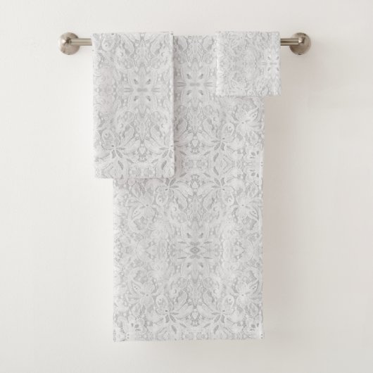 Falln White Lace Bad Handdoek (Insitu)
