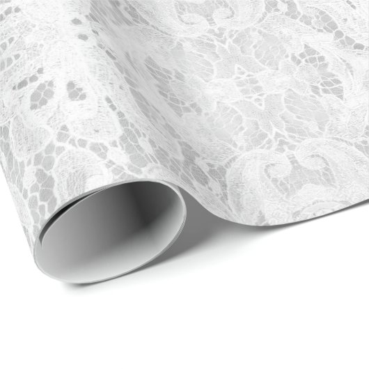 Falln White Lace Cadeaupapier (Rol Hoek)