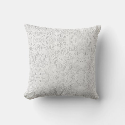 Falln White Lace Kussen (Voorkant)