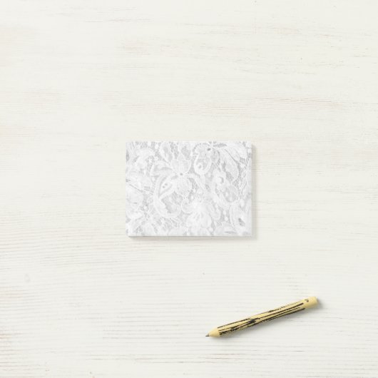 Falln White Lace Post-it® Notes (Op bureau)