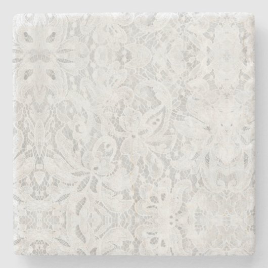 Falln White Lace Stenen Onderzetter (Voorkant)