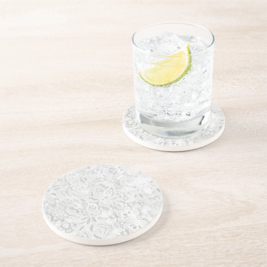 Falln White Lace Zandsteen Onderzetter (Zijkant)
