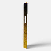 Falln Yellow & Black glitter gradiënt Case-Mate iPhone Case (Achterkant / Rechts)