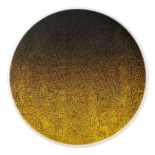 Falln Yellow & Black glitter gradiënt Keramische Knop